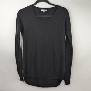 Madewell  XS Chronicle Texture Black Crew Neck Knit Pullover Sweater